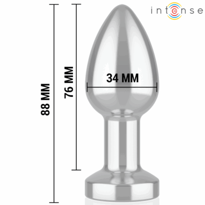 Intense - plug anal 10 vibrações metal com controle remoto m intense anal toys caliente. Pt
