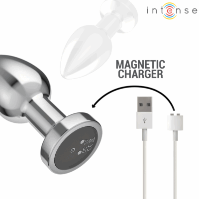 Intense - plug anal 10 vibrações metal com controle remoto m intense anal toys caliente. Pt