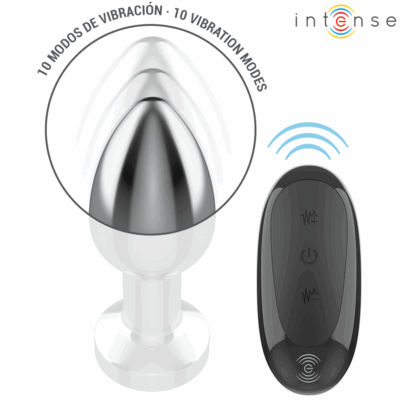 Intense - plug anal 10 vibrações metal com controle remoto m intense anal toys caliente. Pt