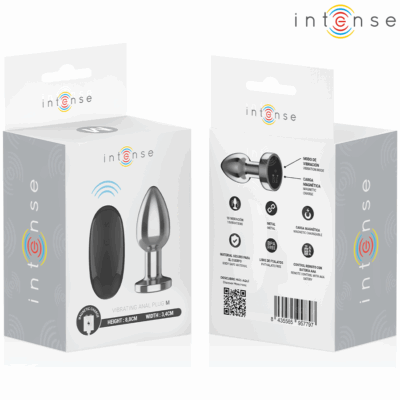Intense - plug anal 10 vibrações metal com controle remoto m intense anal toys caliente. Pt