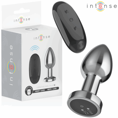 INTENSE - PLUG ANAL 10 VIBRAÇÕES METAL COM CONTROLE REMOTO M