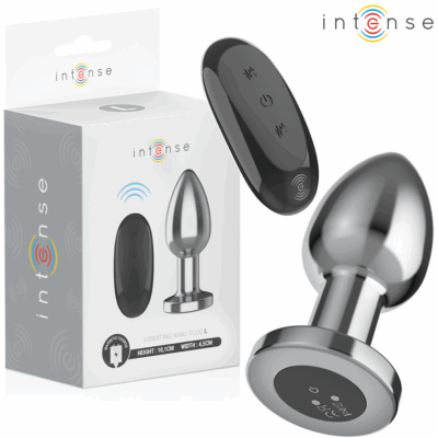 INTENSE - PLUG ANAL 10 VIBRAÇÕES METAL COM CONTROLE REMOTO L