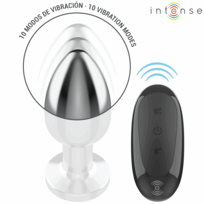 Intense - plug anal 10 vibrações metal com controle remoto l intense anal toys caliente. Pt
