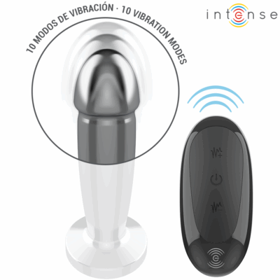 Intense - plug anal 10 vibrações dildo de metal com controle remoto s intense anal toys caliente. Pt