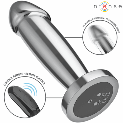 Intense - plug anal 10 vibrações dildo de metal com controle remoto s intense anal toys caliente. Pt