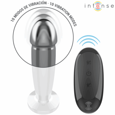 Intense - plug anal 10 vibrações dildo de metal com controle remoto m intense anal toys caliente. Pt