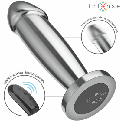 Intense - plug anal 10 vibrações dildo de metal com controle remoto m intense anal toys caliente. Pt