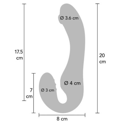 Xocoon - vibrador strap-on 2 em 1 sem alças com controle remoto roxo xocoon caliente. Pt