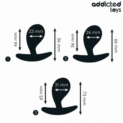 Addicted toys - conjunto de 3 plug anal modelo 3 addicted toys caliente. Pt