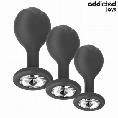 Alternative view of ADDICTED TOYS - CONJUNTO DE 3 PLUG ANAL COM JOIA
