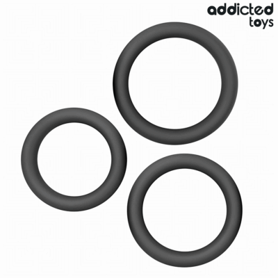 Addicted toys - conjunto de anéis planos de silicone addicted toys caliente. Pt