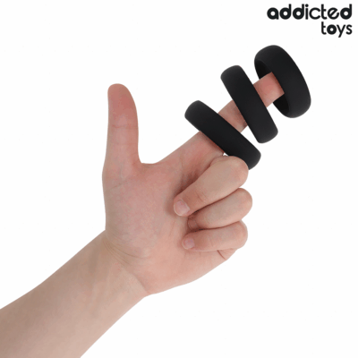 Alternative view of ADDICTED TOYS - CONJUNTO DE ANÉIS PLANOS DE SILICONE