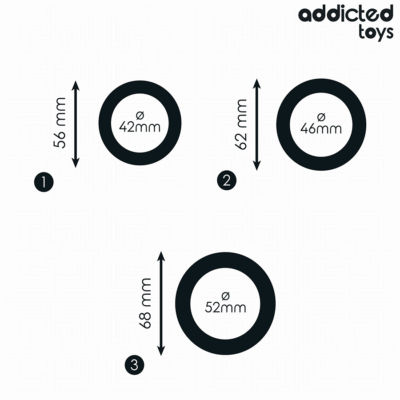 Addicted toys - conjunto de anéis planos de silicone addicted toys caliente. Pt