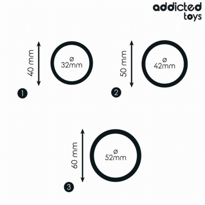 Addicted toys - conjunto de anéis de silicone modelo 2 addicted toys caliente. Pt