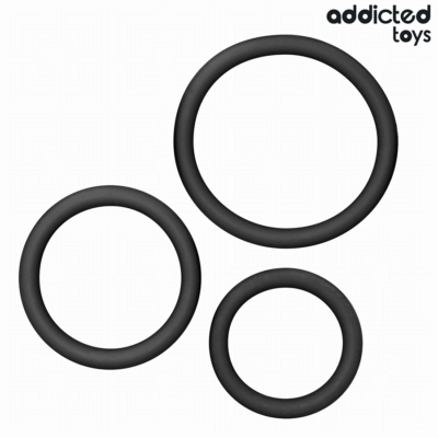 Addicted toys - conjunto de anéis de silicone modelo 2 addicted toys caliente. Pt