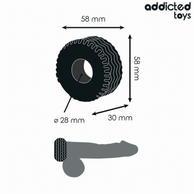 Addicted toys - anel de pé extra grosso addicted toys caliente. Pt