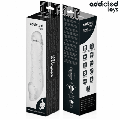 Addicted toys - extensão de pênis transparente tamanho s 23 cm - image 7