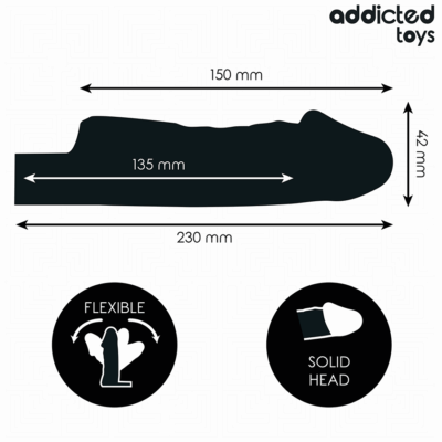 Addicted toys - extensão de pênis transparente tamanho s 23 cm - image 4