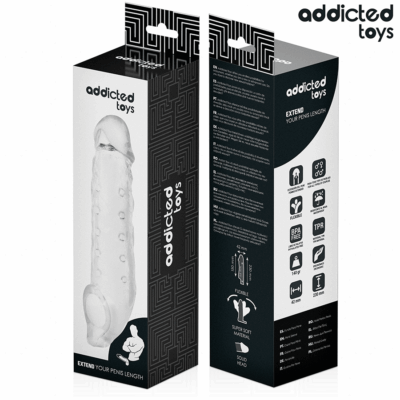 Addicted toys - bainha de pênis transparente tamanho m 27 cm - image 7