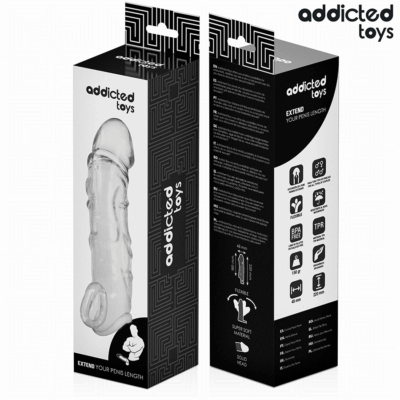 Addicted toys - extensão de pênis transparente 27 cm - image 7