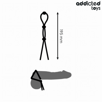 Addicted toys - corda de silicone para o pênis de triplo loop addicted toys caliente. Pt