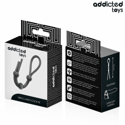 Addicted toys - corda de silicone para o pênis de triplo loop addicted toys caliente. Pt