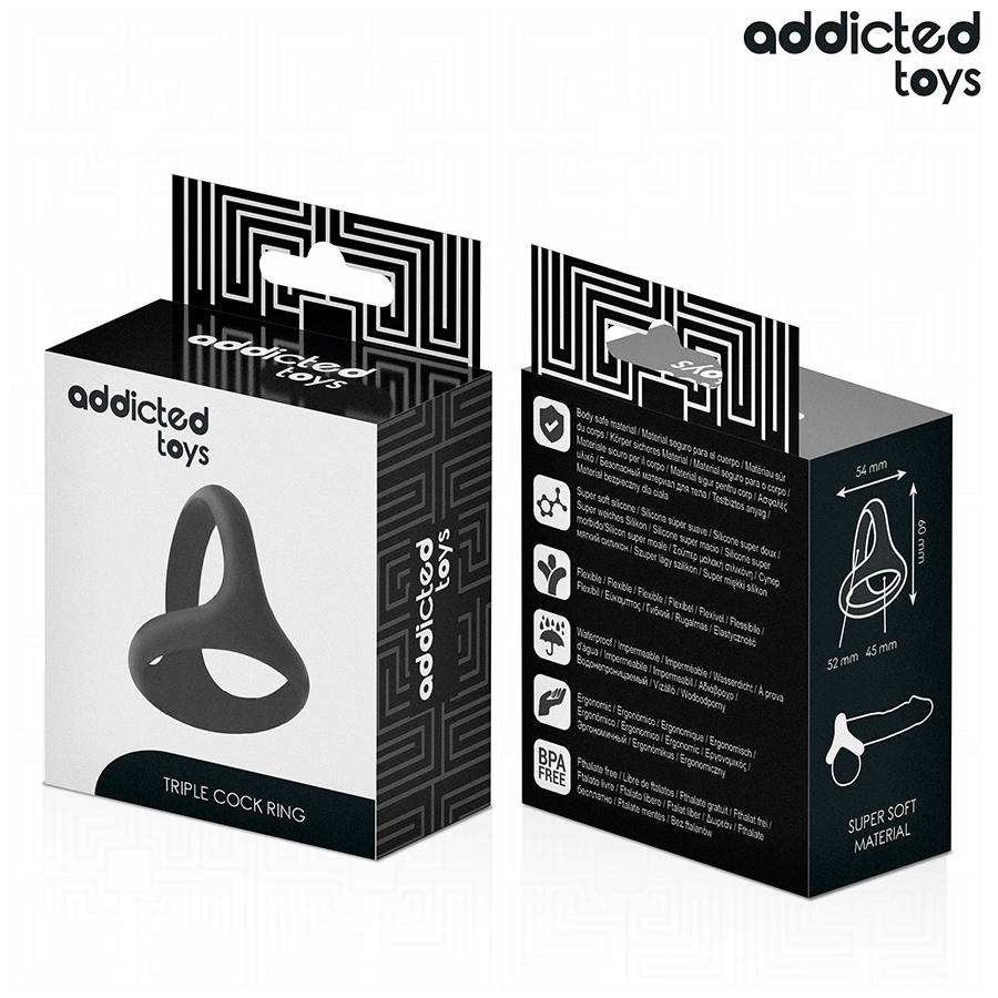 ADDICTED TOYS - ANEL TRIPLO GROSSO PARA O PÊNIS 7 Addicted toys - anel triplo grosso para o pênis - image 7