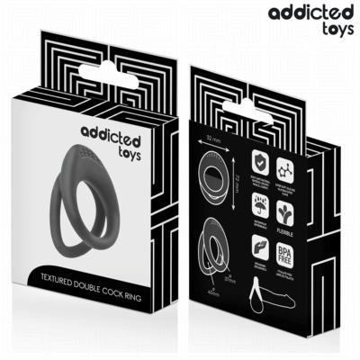 Addicted toys - anel de pênis com dupla textura addicted toys caliente. Pt