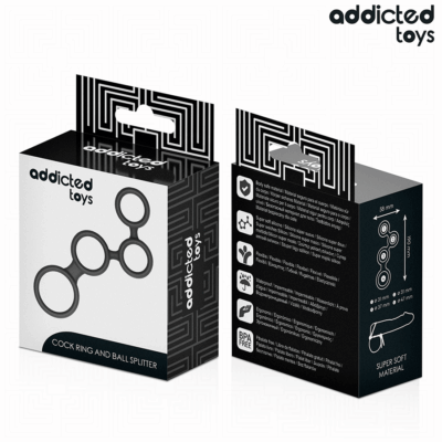 Addicted toys - anel para pênis com divisores para testículos addicted toys caliente. Pt