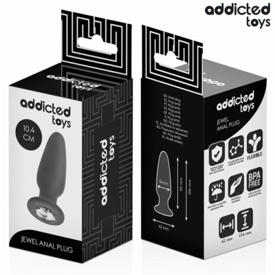 Addicted toys - plug anal com joia tamanho m 10,4 cm addicted toys caliente. Pt