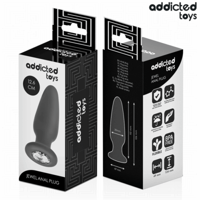 Addicted toys - plug anal com joia tamanho l 12,6 cm addicted toys caliente. Pt