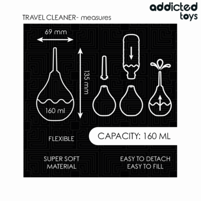 Addicted toys - limpador anal de viagem tamanho m 160 ml addicted toys caliente. Pt