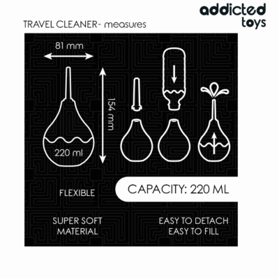 Addicted toys - limpador anal de viagem tamanho l 220 ml - image 5