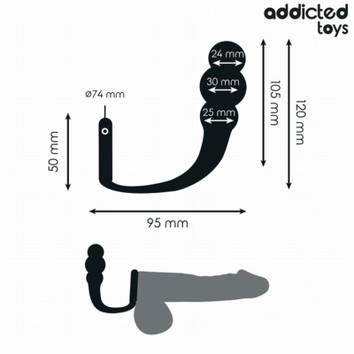 Addicted toys - plug anal com anel modelo 1 addicted toys caliente. Pt