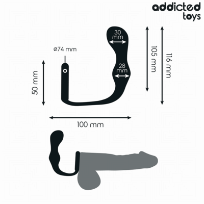 Addicted toys - plug anal com anel modelo 3 addicted toys caliente. Pt
