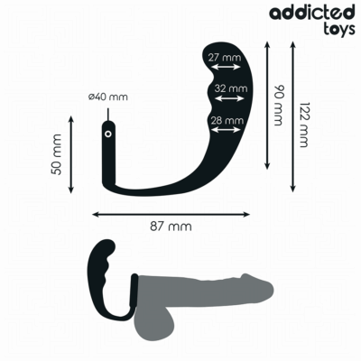 Addicted toys - plug anal com anel modelo 4 addicted toys caliente. Pt