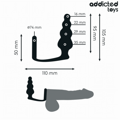 Addicted toys - plug anal com anel modelo 5 addicted toys caliente. Pt