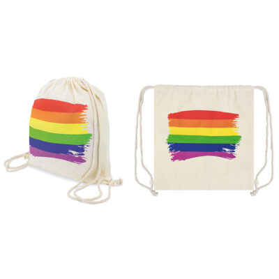 Pride - mochila com bandeira lgbt de algodo pride caliente. Pt