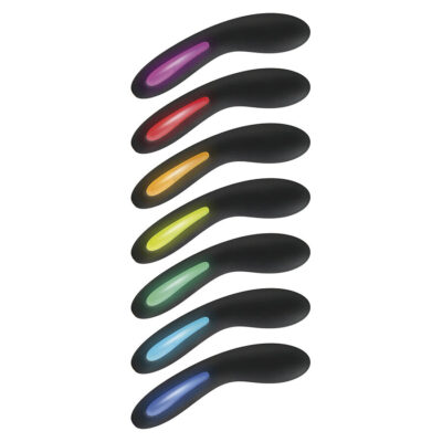 Toyjoy - vibrador preto com luz luminada toyjoy caliente. Pt