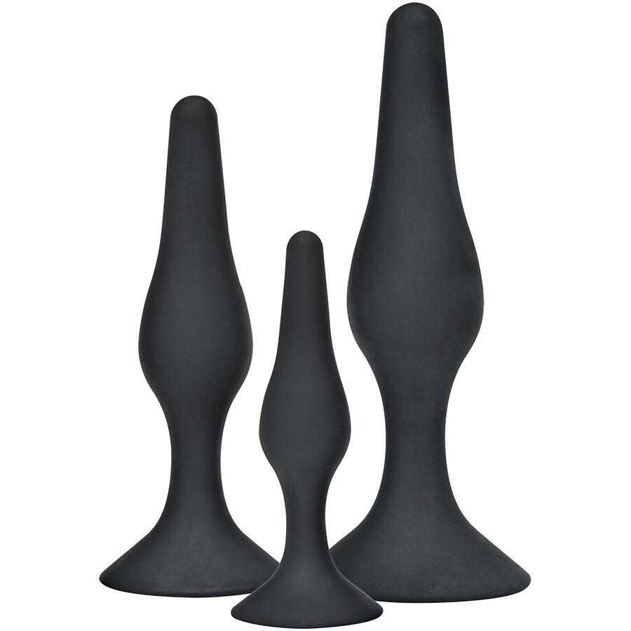 TOYJOY - ANAL PLAY CURVY COMPANIONS PLUG ANAL 3 PEÇAS PRETO 1 Toyjoy - anal play curvy companions plug anal 3 peças preto