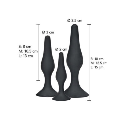 Alternative view of TOYJOY - ANAL PLAY CURVY COMPANIONS PLUG ANAL 3 PEÇAS PRETO