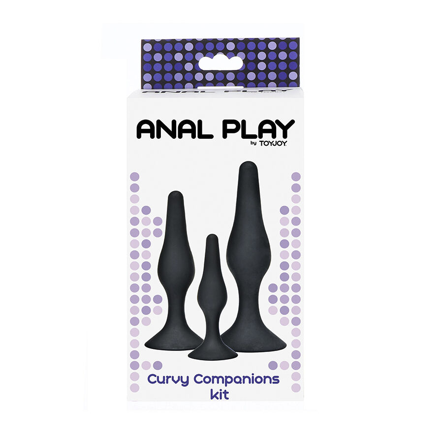 TOYJOY - ANAL PLAY CURVY COMPANIONS PLUG ANAL 3 PEÇAS PRETO 3 Toyjoy - anal play curvy companions plug anal 3 peças preto - image 3