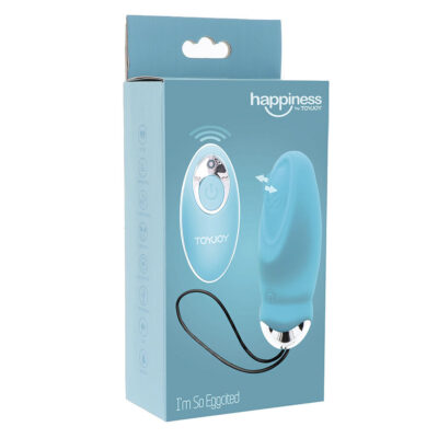 Toyjoy - felicidade, eu estou tão excitado vibrador com controle remoto azul toyjoy caliente. Pt