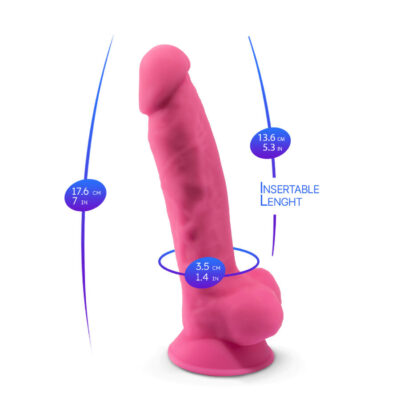 Silexd - modelo 1 pênis realista premium silicone silexpan rosa fluorescente 17,5 cm silexd caliente. Pt