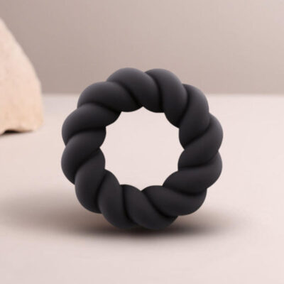 Alternative view of ROCKS-OFF - ANEL MASTURBADOR DE SILICONE PRETO TWIST