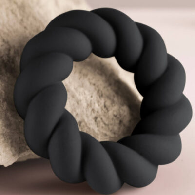 Rocks-off - anel masturbador de silicone preto twist rocks-off caliente. Pt