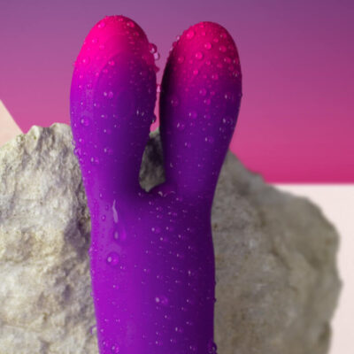 Rocks-off - vibrador flexível glo-girl bunny roxo rocks-off caliente. Pt