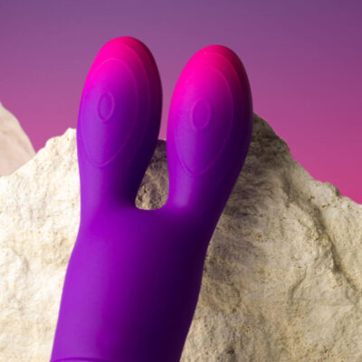 Rocks-off - vibrador flexível glo-girl bunny roxo rocks-off caliente. Pt