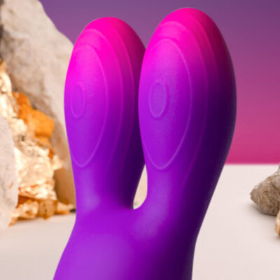 Rocks-off - vibrador flexível glo-girl bunny roxo rocks-off caliente. Pt