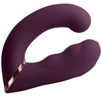 Alternative view of ROCKS-OFF - VIBRADOR DUPLO GEMINI ESTIMULADOR DE CLITÓRIS PONTO G ROXO
